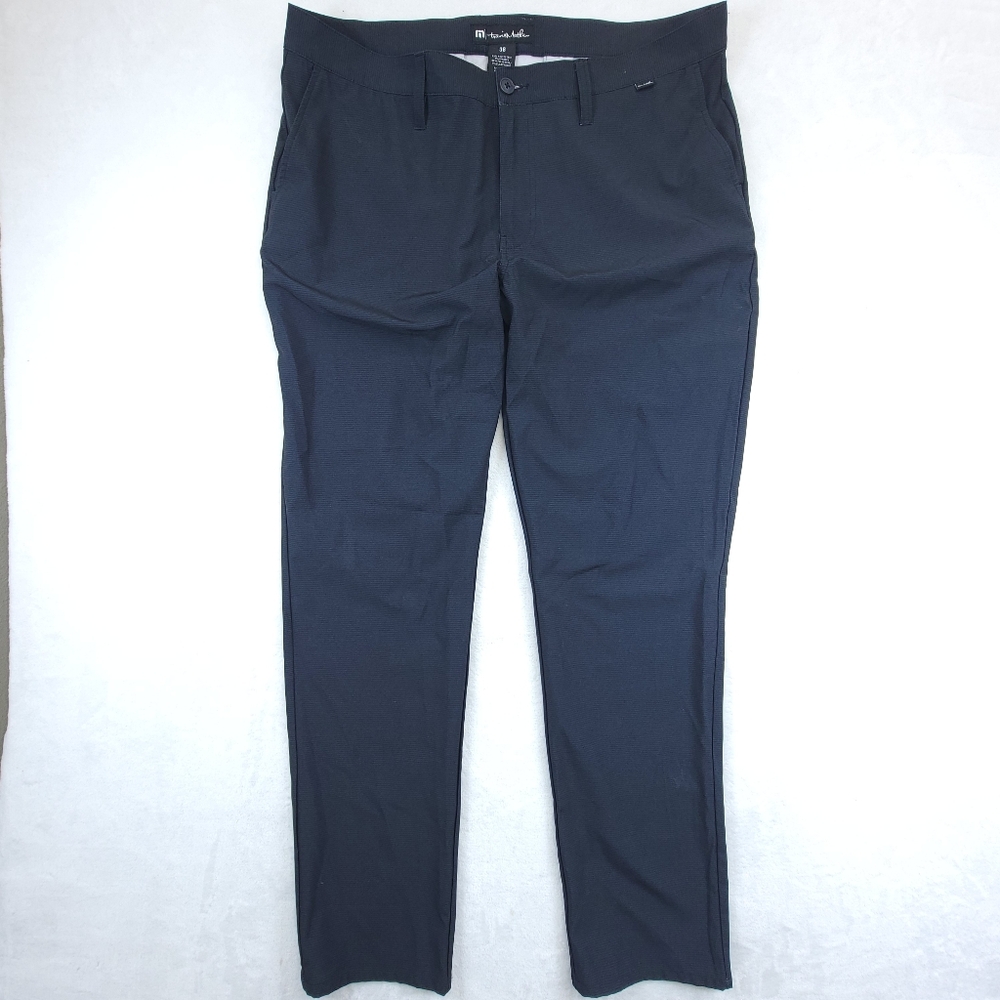 Travis Mathew Men's Golf Pants Gray Striped Size 38x32